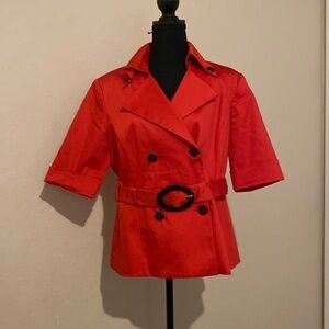 New York & Company red coat Size 14
